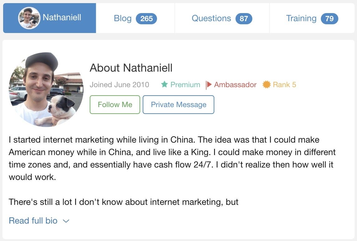 Wealthy Affiliate Success Story Nathaniell