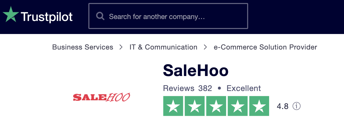 Salehoo Trustpilot Rating