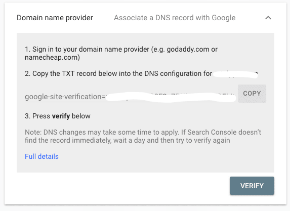 verify domain