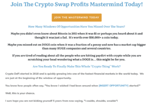 crypto swap profits mastermind review
