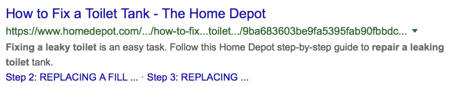 Home Depot meta description