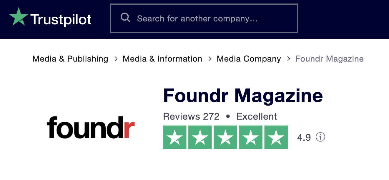 Foundr+Review (Trustpilot)