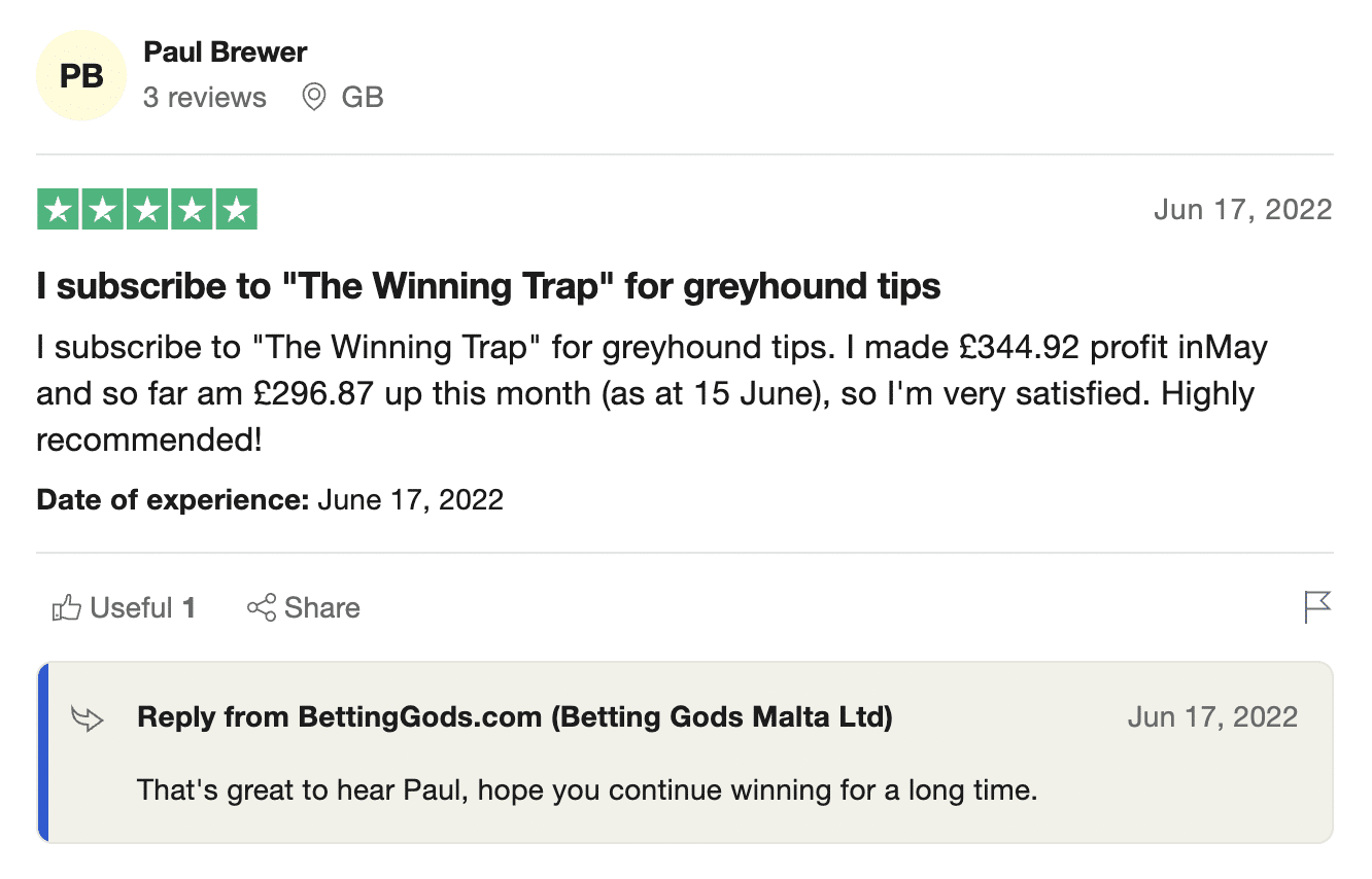 Betting Gods good review