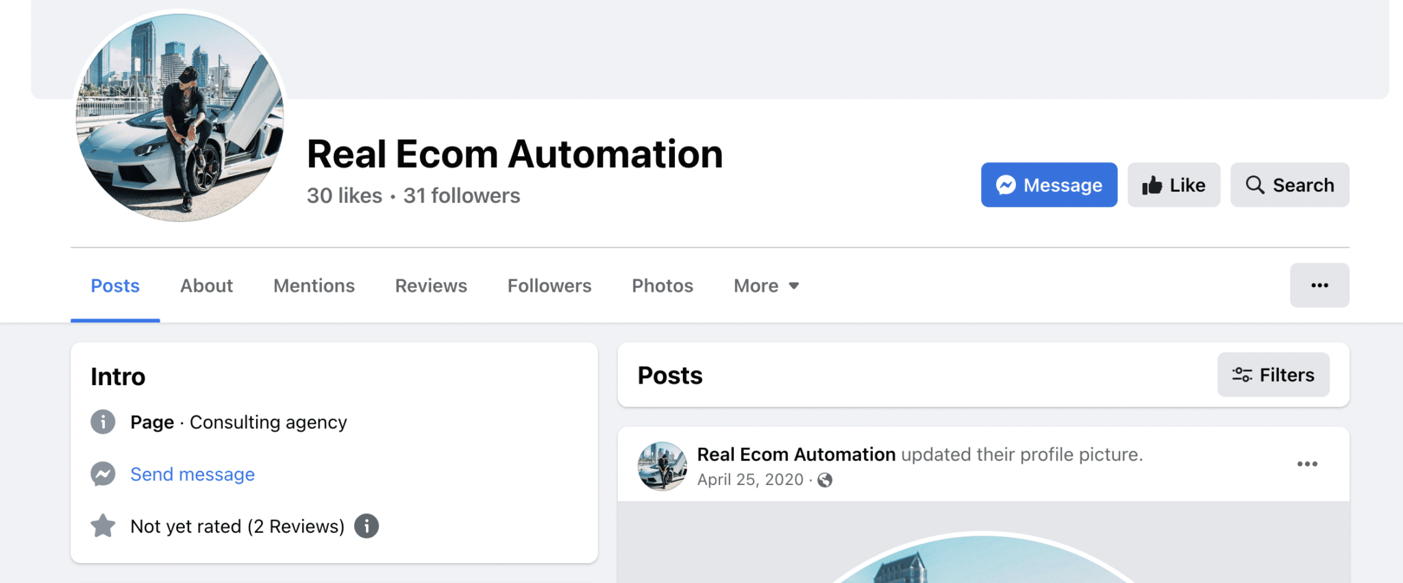 The Real Ecom Automation page