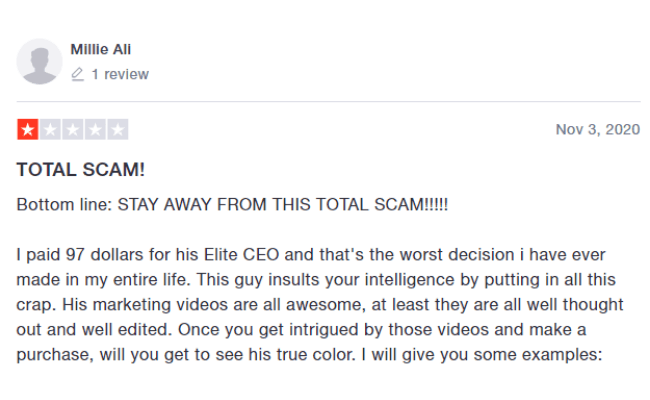elite ceos customer review (Mille All)
