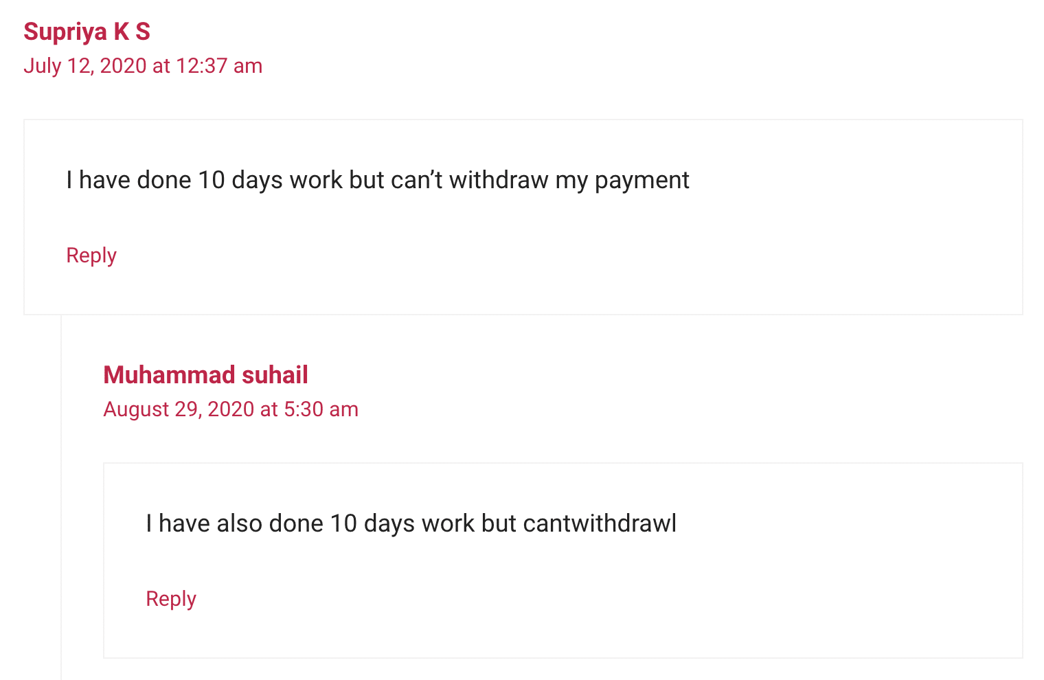 Comments on AllWorkJob