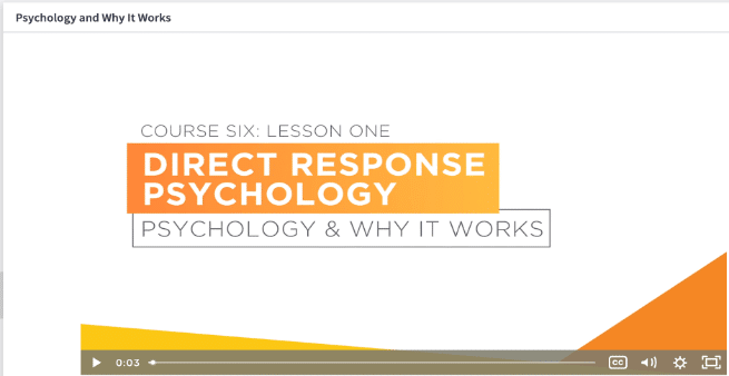 Course 6- Direct Response Psychology