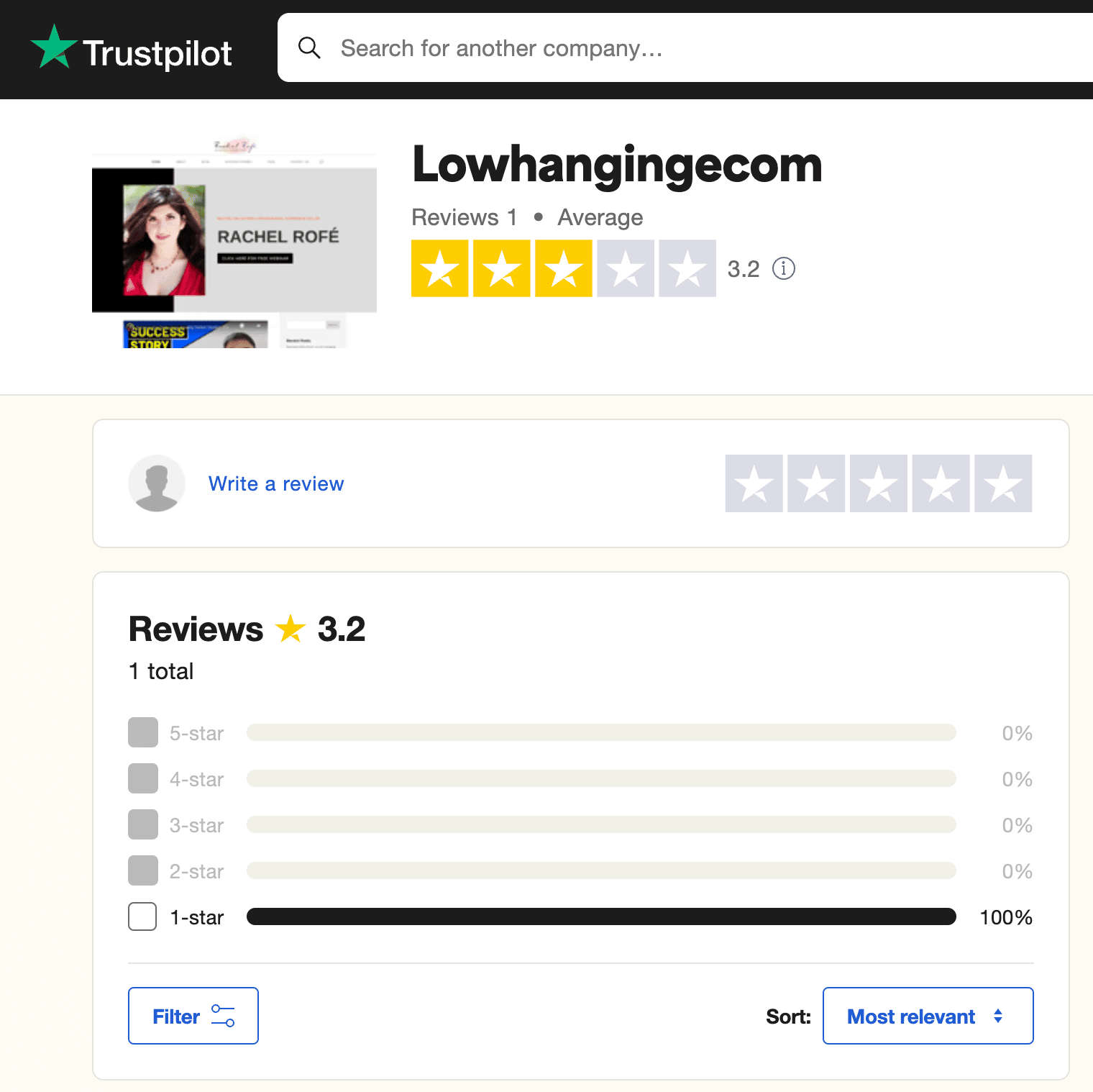 LHS rating on Trustpilot