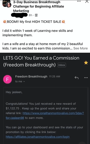 Freedom Breakthrough testimonial