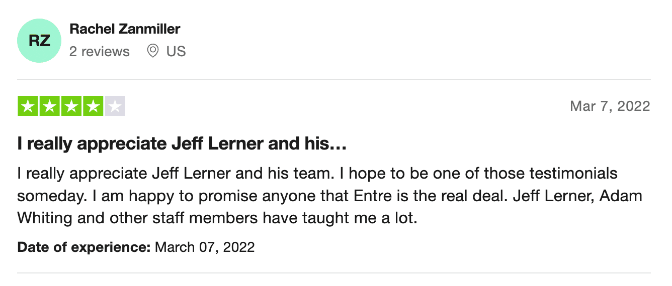Jeff Lerner positive review