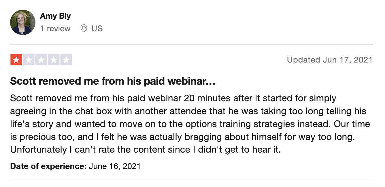 Kicked out of the Webinar for Offering Feedback