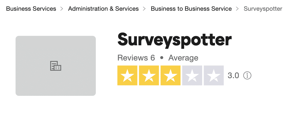 Survey Spotter Trustpilot rating