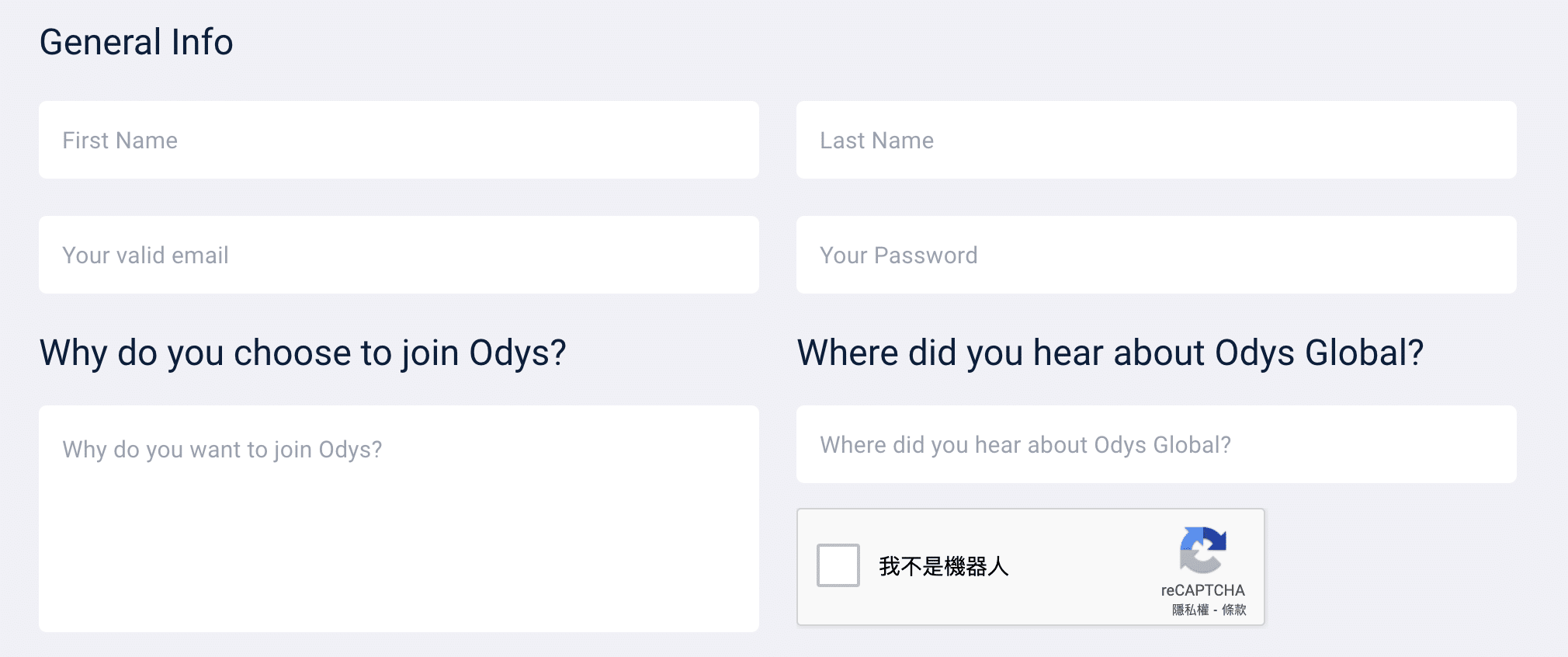 request access to Odys Global