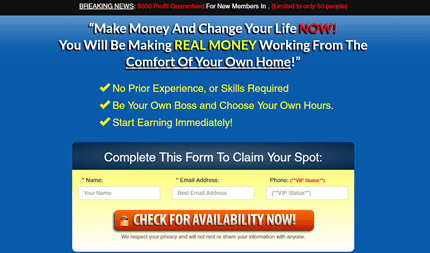 Massive Internet Profits website