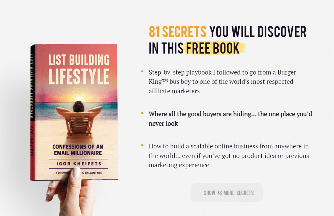 List Building Lifestyle- Confessions of an Email Millionaire