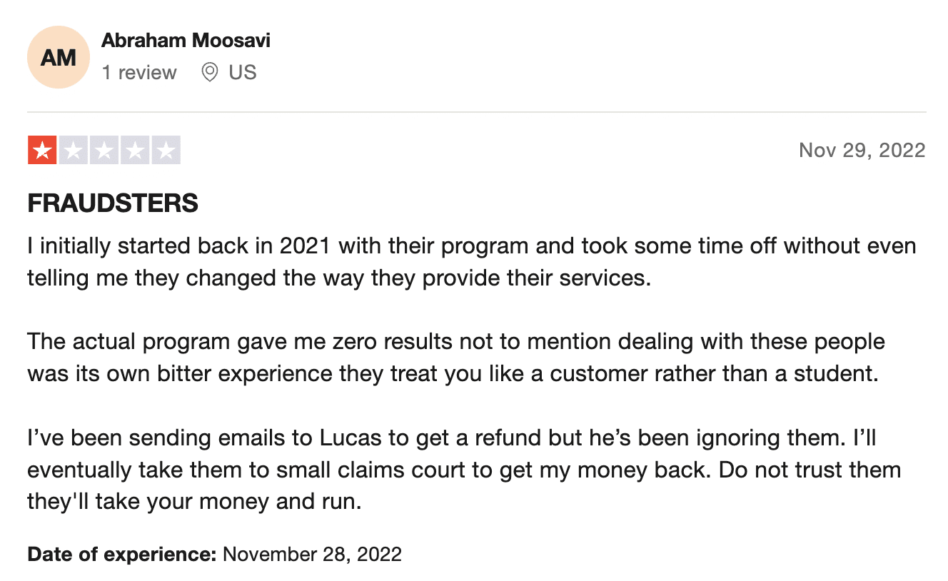 Growth Cave customer complaint