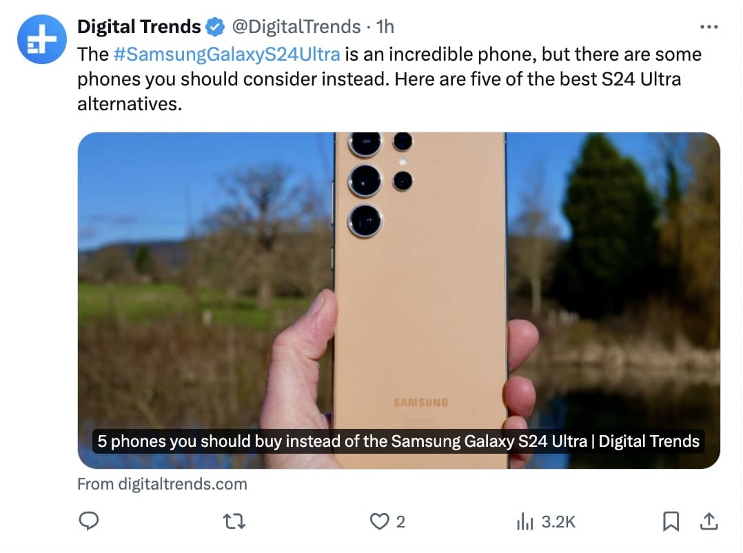 Digital Trends Twitter post