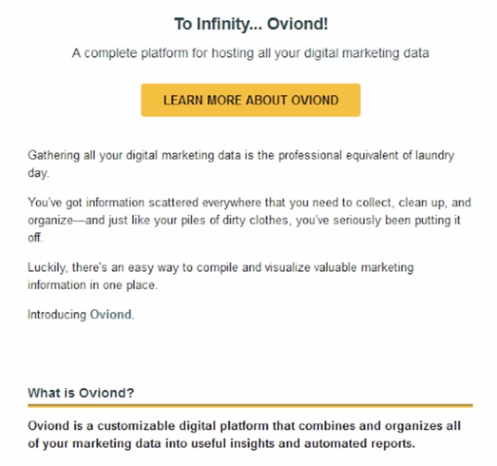 an example of AppSumo promoting Oviond