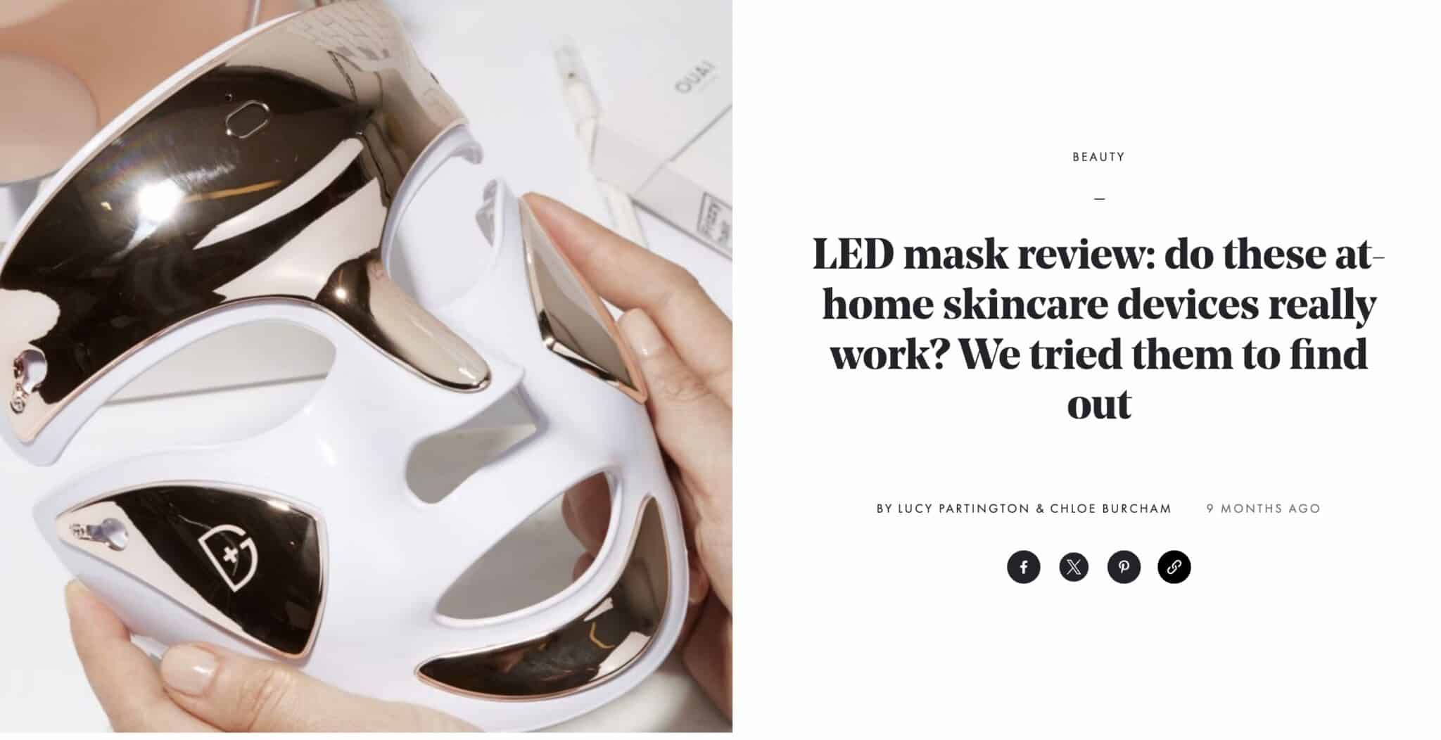 the beauty magazine Stylist actually invited three women to test the effectiveness of LED masks