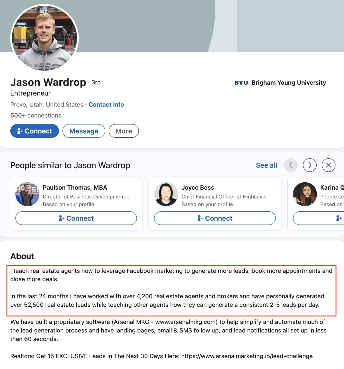 Jason Wardrop LinkedIn